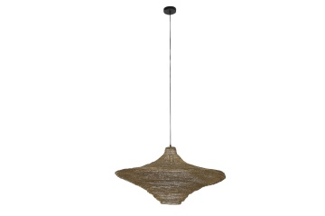 Lustră suspendată din metal, auriu, finisaj antichizat, 48 x 87 cm, „Damville” - Img 5
