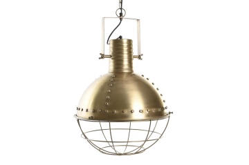 Lustră suspendată din metal, auriu, finisaj patinat, 61 x 43 cm, „Issoire”
