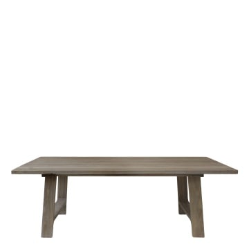 Masă de dining natur din lemn reciclat, H77/L200/W110 cm
