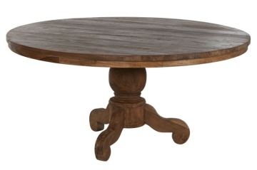 Masă dining rotundă din lemn de tec reciclat, Ø160 cm, „Komodo” - Img 2