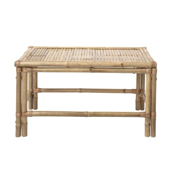 Măsuță de cafea de exterior natur din lemn de bambus, „Sole”