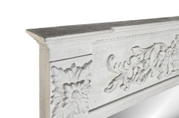 Oglindă decorativă din lemn de mango și MDF, 133×8,5×167 cm, „Grey" - Img 2