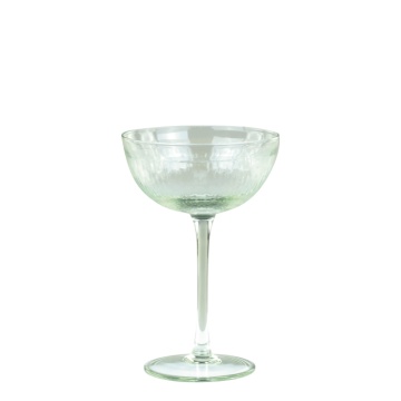 Pahar cocktail din sticlă verde antichizat, 10x15 cm, 235 ml, „Clamart"