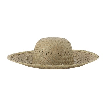 Pălărie decorativă din iarbă de mare împletită, D41,5×H12 cm, „Limona"