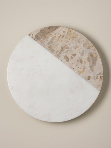 Platou rotativ din marmură, Ø35,5 cm, "Sand" - Img 5