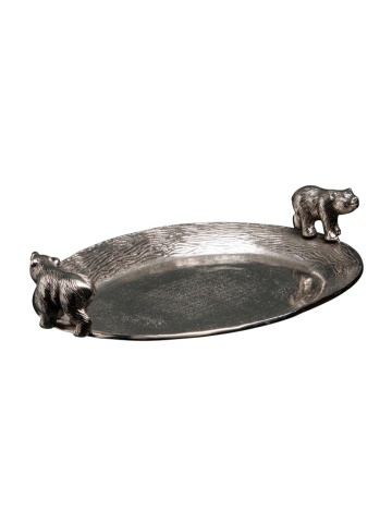 Platou servire din aluminiu, "Two Bears"