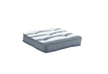 Saltea pătrată din bumbac în dungi pentru podea și terasă, 60×60×12 cm, „Stripe Sitting Pad"
