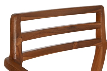 Scaun dining din lemn de tec si rattan, " Excentriq " - Img 3