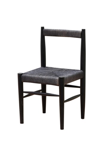 Scaun dining, negru ,din iuta, Gitana - Img 1