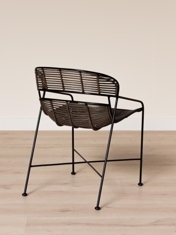 Scaun maro din metal si rattan, "Zeyra" - Img 6