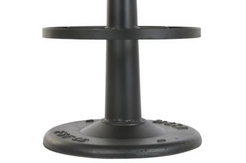 Scaun rotativ de bar din piele naturala si metal, stil industrial, "Rotor" - Img 7