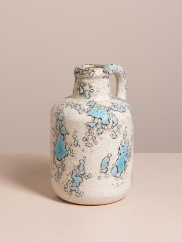 Set 2 vase decorative din ceramica, cu design mediteranean si finisaj antichizat - Img 3