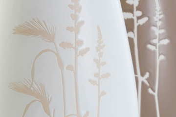 Set 2 vaze ceramice în formă de ulcior cu motive botanice, 15×14×30 cm, „Hierba" - Img 4