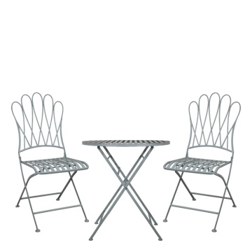 Set bistro din metal cu masa si 2 scaune, "Sky Blue"