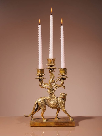 Sfesnic lumanari auriu din polirasina, "Candelarum" - Img 3