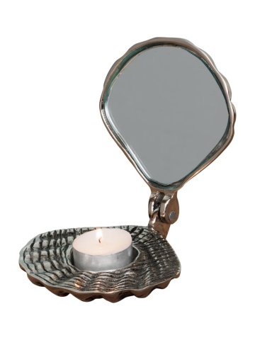 Suport de lumanare, din aluminiu, cu oglinda, Tealight