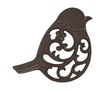 Suport din fontă pentru vase fierbinți „Oiseau Campagne”, model pasăre, 20,5 x 19 cm - Img 1