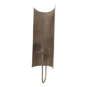 Suport lumânare vintage de perete din metal antichizat, 50x13.5x14 cm, „Applique"
