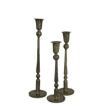 Suport pentru lumânare din metal H25 cm, „Meja Olive Green” - Img 4