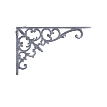 Suport pentru raft, gri antic, din metal, cu model, L23.5cm, Dona
