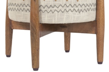 Taburet din lemn de mango cu broderie manuala " Brodery " - Img 5