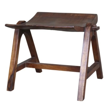 Taburet din lemn de mango, natur, H41/L41/W54 cm
