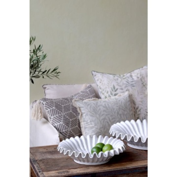 Tavă decorativă din ceramică cu margine striată, Ø44 cm - Img 4
