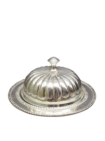 Untiera din alama, cu capac, aspect antichizat, Pot