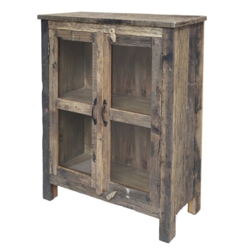 Vitrina din lemn reciclat, cu aspect vintage, Grimaud