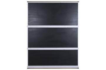 Vitrină vintage din lemn masiv, alb, cu 9 uși vitrate, 3 rafturi și scară de bibliotecă, 240 x 180 x 45 cm, „Labeaume” - Img 4