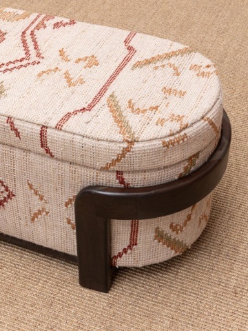 Bancheta tip cufăr cu tapițerie kilim, "Sienna" - Img 7