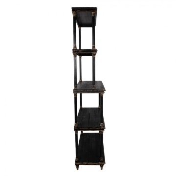 Biblioteca neagra, din lemn, aspect vintage, Rustique - Img 3