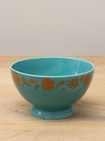 Bol din ceramica, D13.5cm, Flower - Img 2