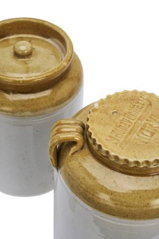 Borcan vintage din ceramică, mărimi variate, D15-20×H17-25 cm, „WE ♡ RECYCLING" - Img 5