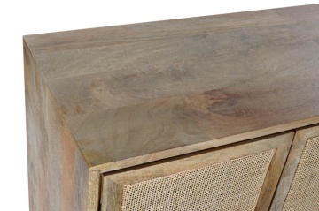 Bufet natur , din lemn de mango si rattan - Img 2