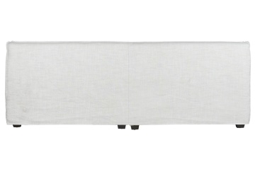 Canapea 3 locuri din in bej, cu perne detașabile și husă detașabilă cu fermoar, 86×260×110 cm, „Linen" - Img 5