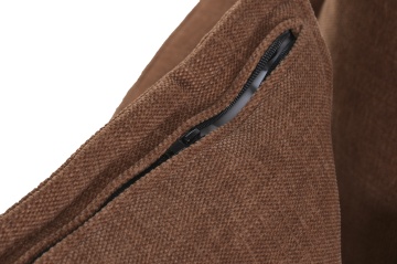 Canapea 3 locuri din in maro, cu husă detașabilă și pernă de șezut dintr-o bucată, aspect rustic, 81 x 213 x 111 cm, „Fréjus” - Img 9