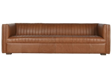 Canapea 4 locuri din piele naturala " Cognac "
