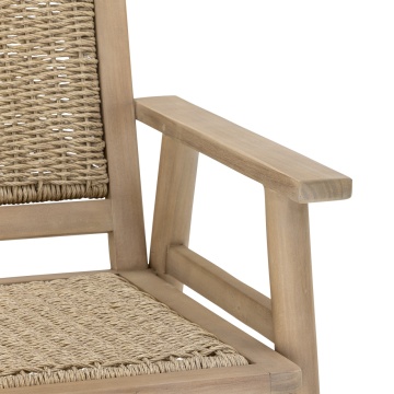 Canapea de grădină din lemn de acacia FSC® și polirattan, L132×H78×W67 cm, „Sorrento" - Img 7