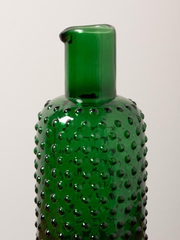 Carafa verde, din sticla, Dotted - Img 3