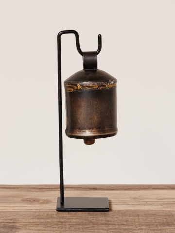 Clopot decorativ suspendat din metal, H31 cm - Img 2