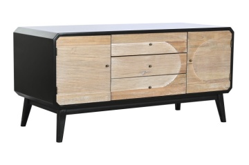 Comoda TV natur si neagra , din lemn „Rustic Charm” - Img 11