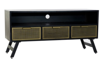 Comoda TV neagra si aurie , din metal " Blacky"" - Img 6