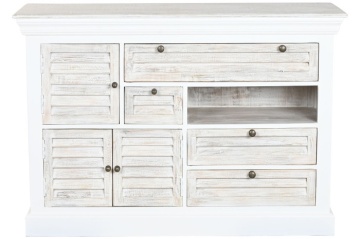 Comoda vintage din lemn de mango "Worn out White" - Img 10