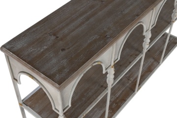 Consola, bej, din metal, aspect vintage, Arches - Img 3