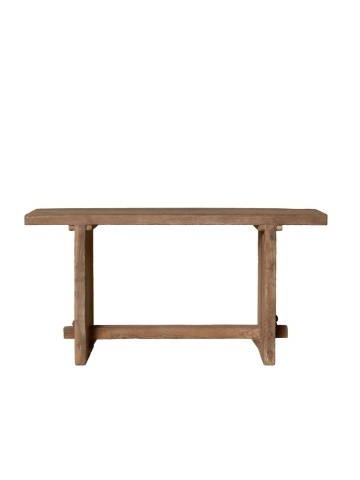 Consolă din lemn reciclat, natur, finisaj vintage, 153×36×78 cm, „Rustor" - Img 1