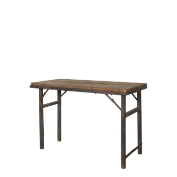 Consola natur din lemn reciclat cu picioare de metal 106x53x75 cm, „Grimaud"