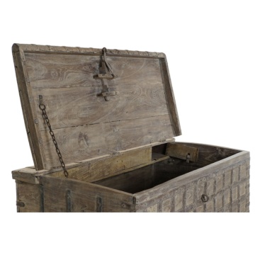 Cufar vintage, din lemn de tec, sculptat manual, Legacy - Img 2