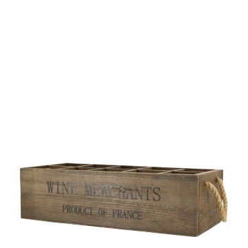 Cutie cu 10 compartimente din lemn de pin, "Wine Merchants"