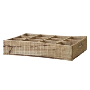 Cutie din lemn reciclat cu 12 compartimente – Grimaud